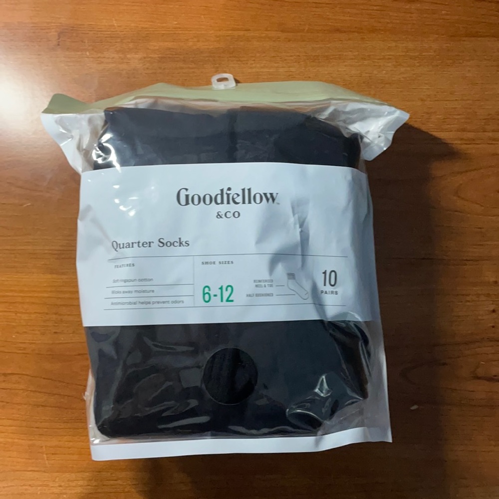 10 Pack Size 6-12 Black Socks